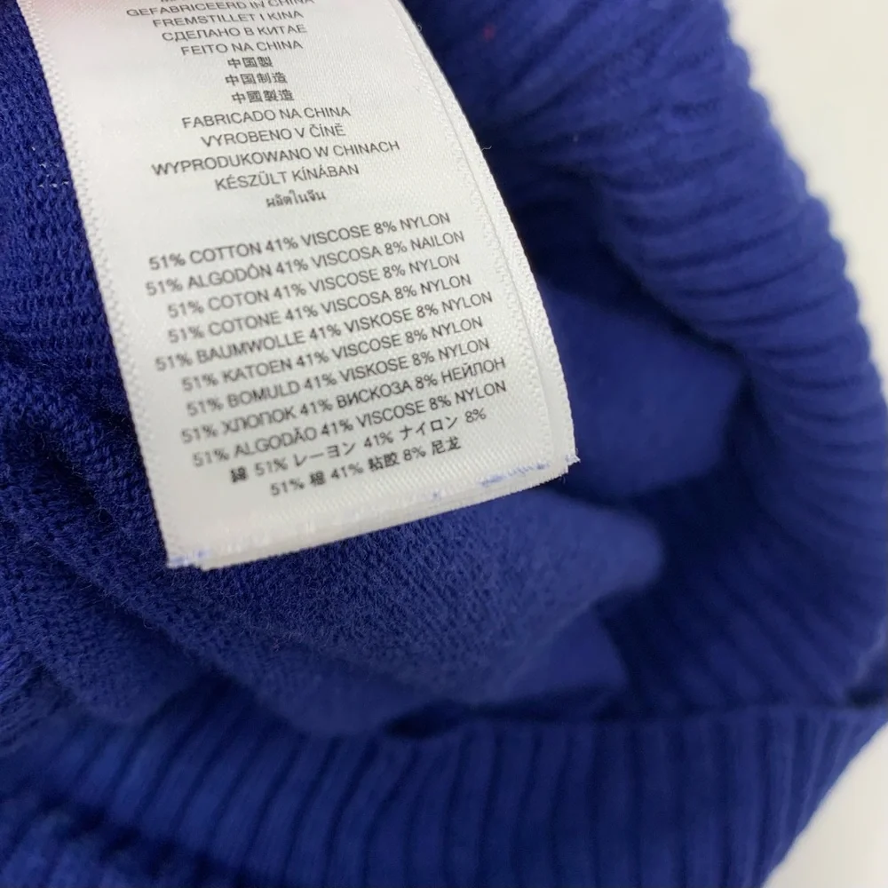 Michael Kors Fringe Navy Overcoat Sweater - Picture 10 of 12